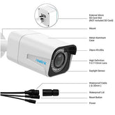 Reolink rlc 511a 5mp outdoor wired camera with 4× optical zoom ir night vision box pack with complete accessories